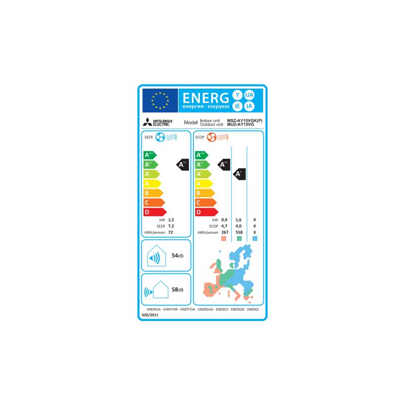 Climatiseur Mono Split MSZ-AY15VGK / MUZ-AY15VG MITSUBISHI ELECTRIC