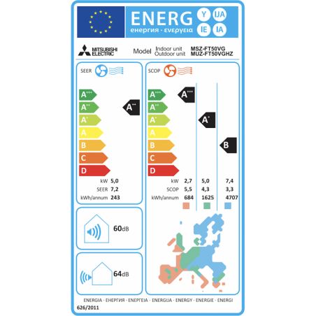 Climatiseur Mono Split MSZ-FT50VGK / MUZ-FT50VGHZ MITSUBISHI ELECTRIC