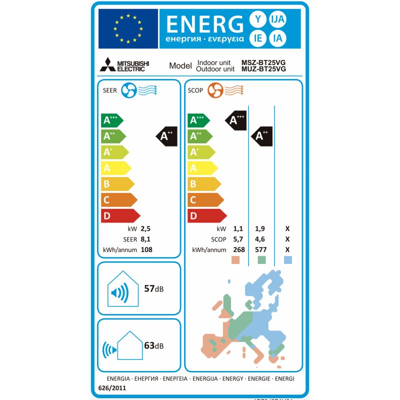 Climatiseur Mono Split MSZ-BT25VGK / MUZ-BT25VG MITSUBISHI ELECTRIC