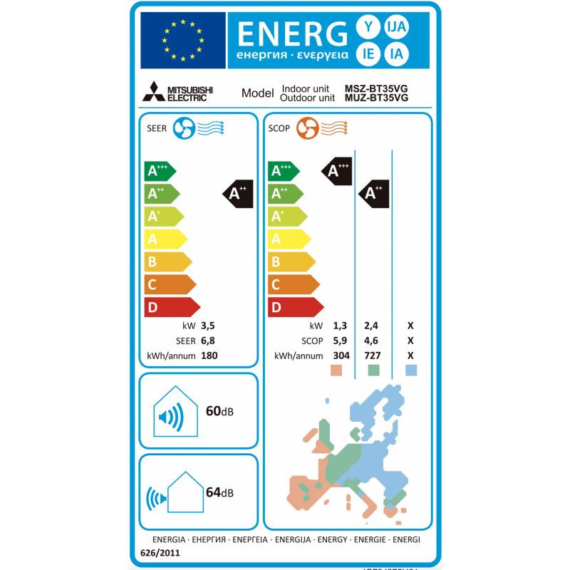 Climatiseur Mono Split MSZ-BT35VGK / MUZ-BT35VG MITSUBISHI ELECTRIC