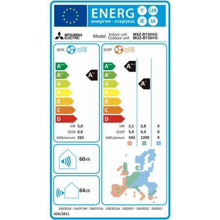 Climatisation Mono Split MSZ-BT50VGK / MUZ-BT50VG MITSUBISHI ELECTRIC