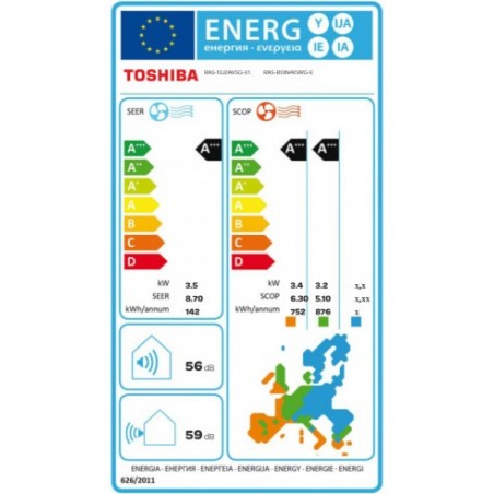 Climatiseur Mono-Split RAS-B13N4KVRG-E / RAS-13J2AVSG-E1 Toshiba