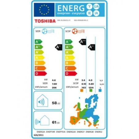 Climatiseur Mono-Split RAS-B16N4KVRG-E / RAS-16J2AVSG-E1 Toshiba