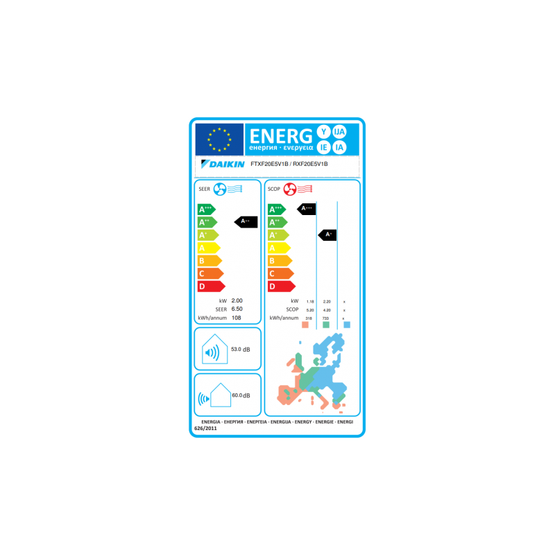 Climatiseur Mono Split FTXF20E / RXF20E DAIKIN